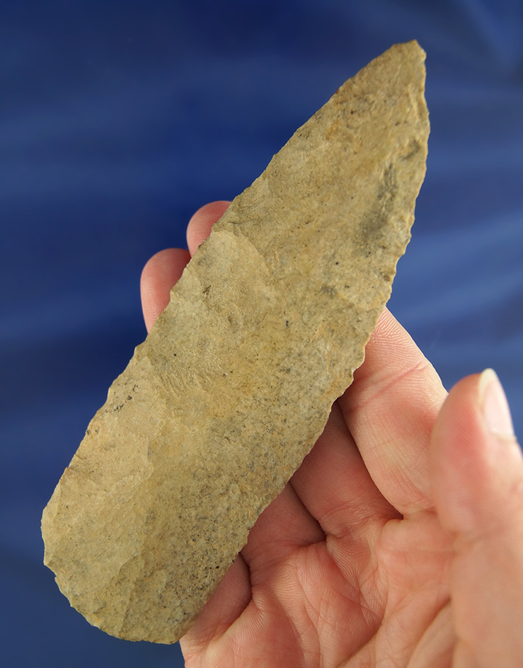 4 11/16" Flint Blade found in Union Co., Illinois.