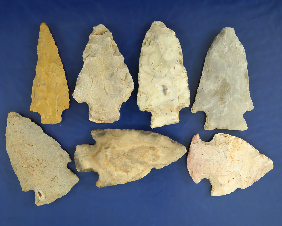 Set of seven assorted Missouri Knives, largest is 2 13/16".