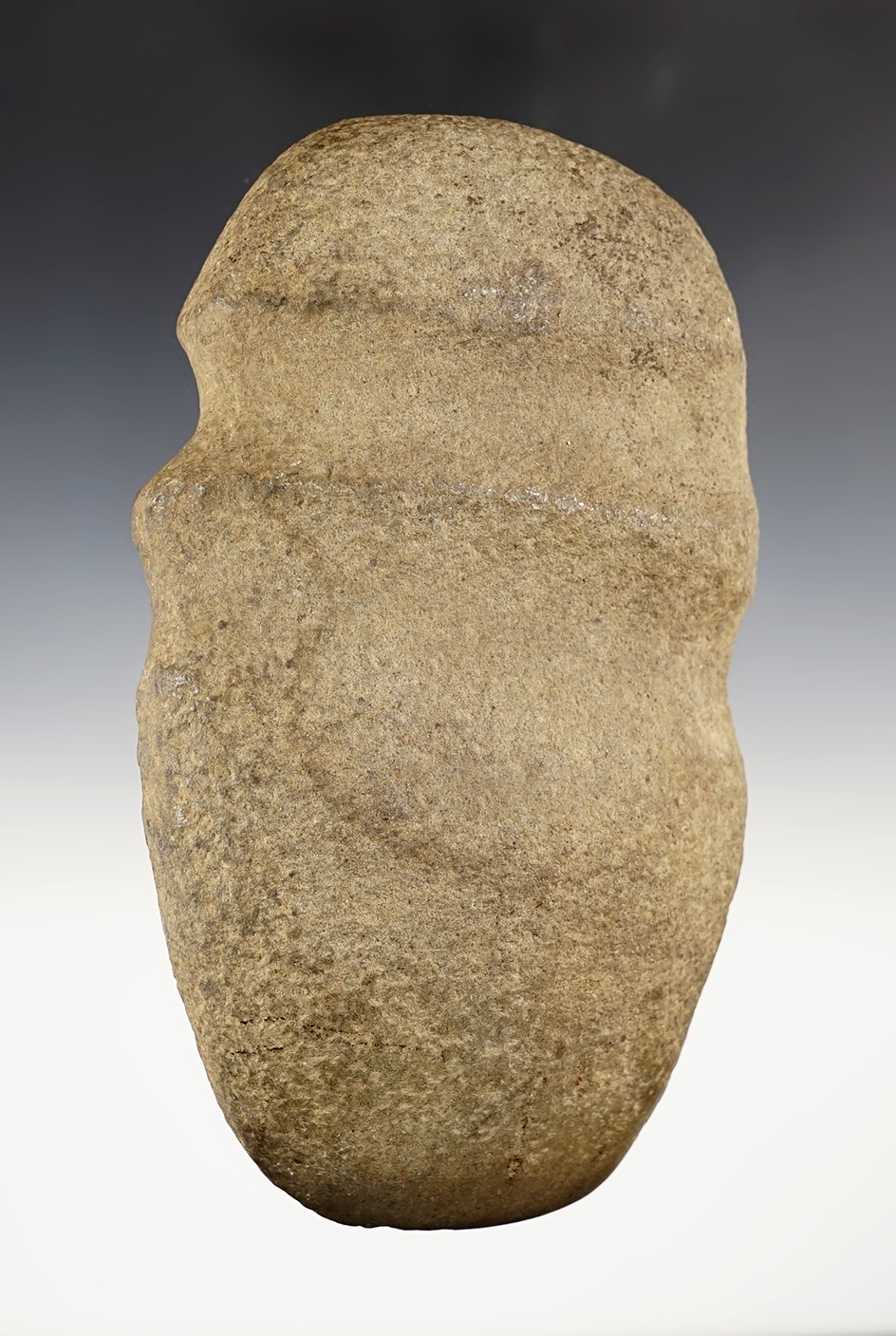 7" Double Groove Axe made from Hardstone, found in Fulton Co., Illinois. 