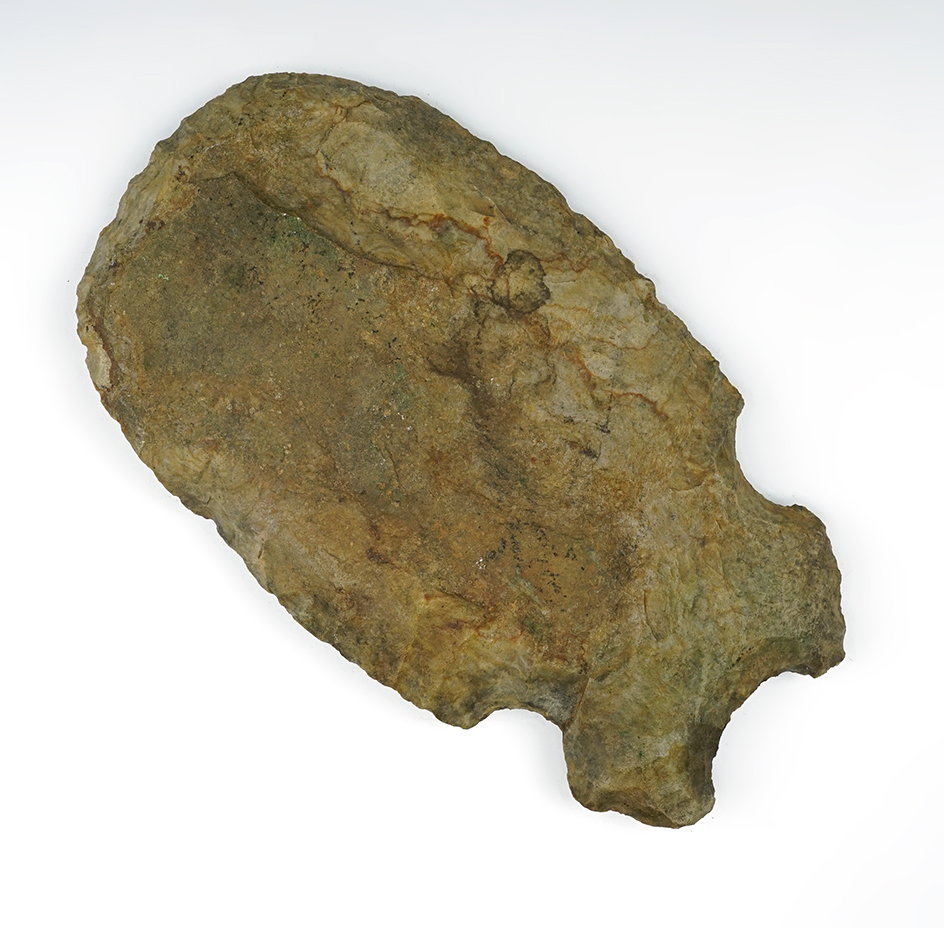 7 5/8" notched Hoe found in Illinois. Ex. S.A. Stubbs.