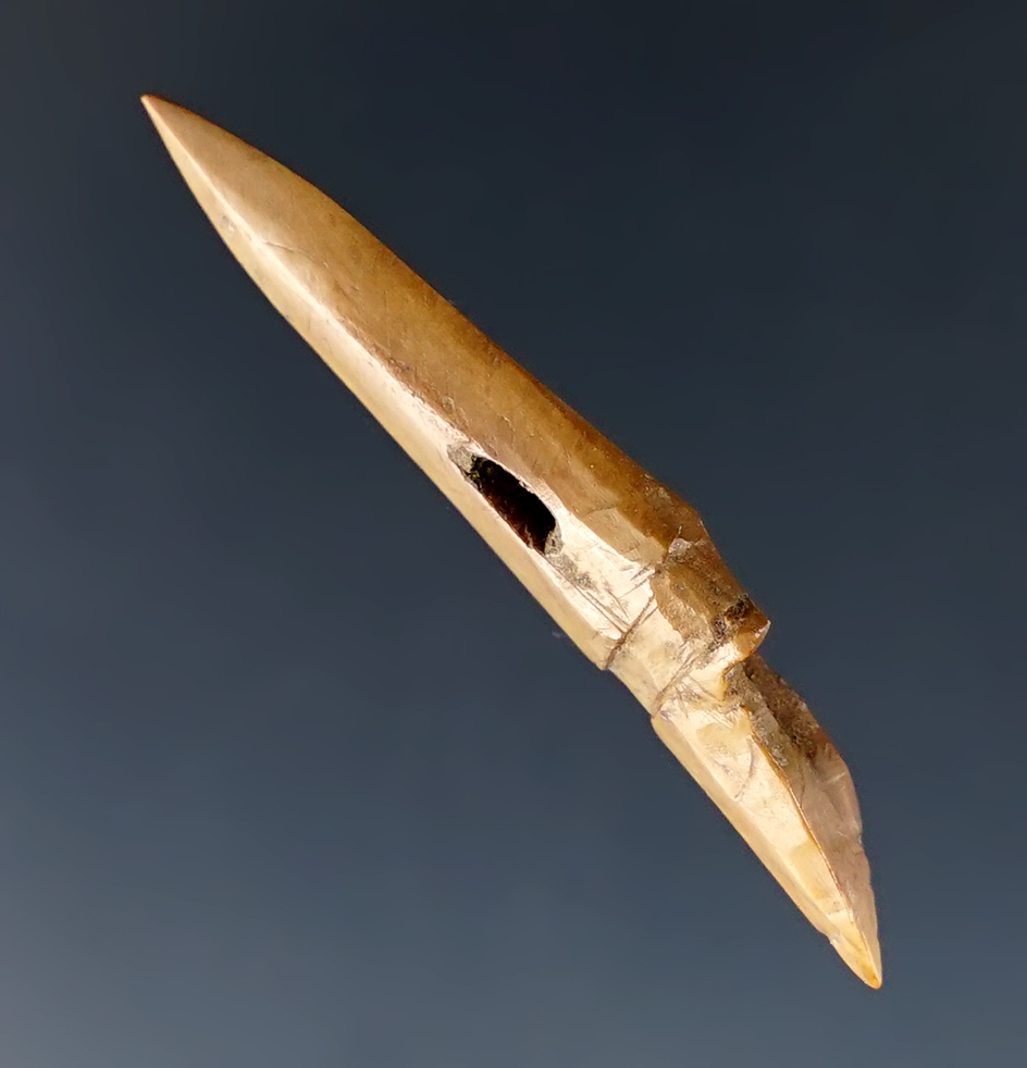 Rare! Miniature 1 1/2" Inuit ivory harpoon tip found in Alaska.