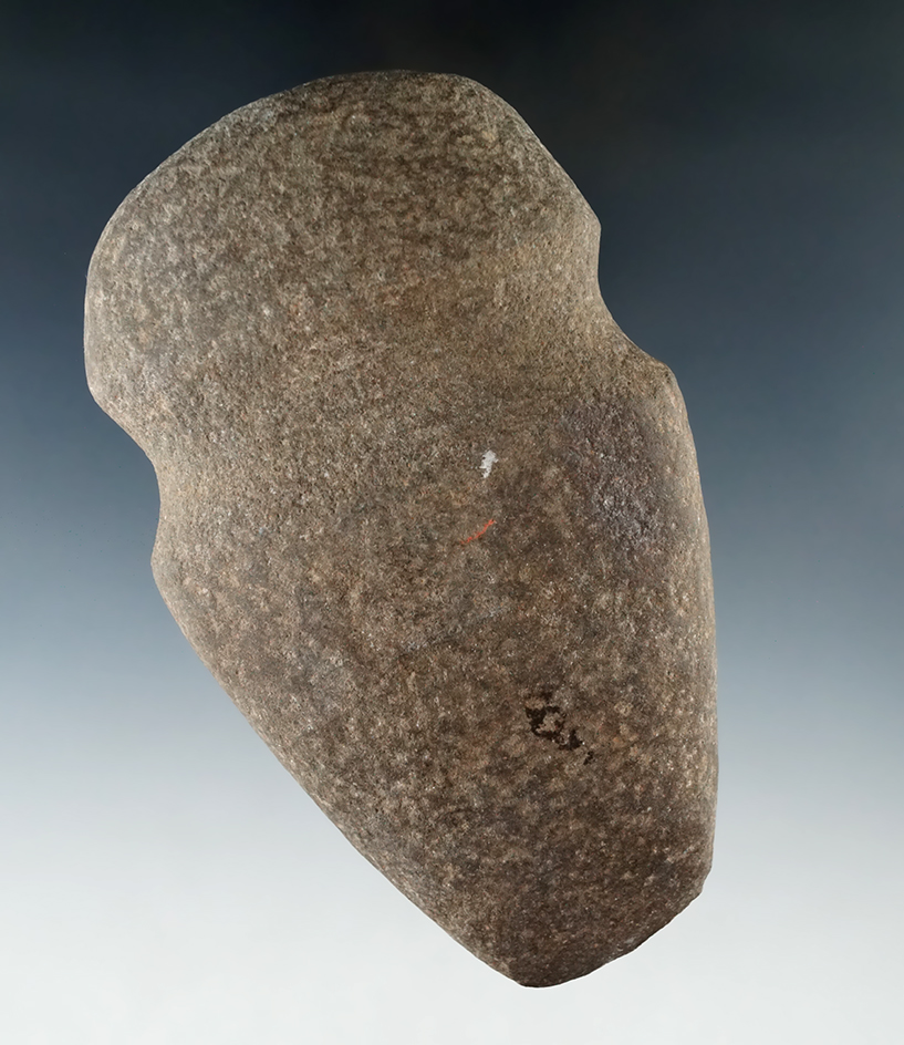 5" long fully grooved Axe found in New Jersey. Old ding to one side of bit but still displays well.