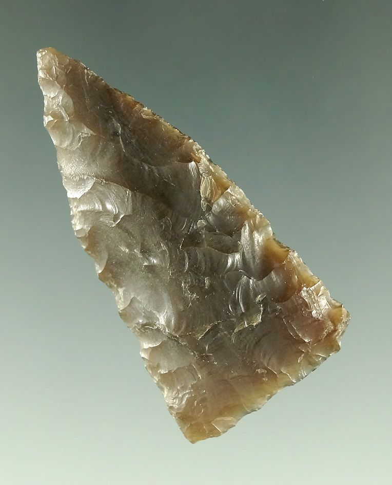 1 3/4" Archaic Triangle made from beautiful Agatized Wood, found in Montana.