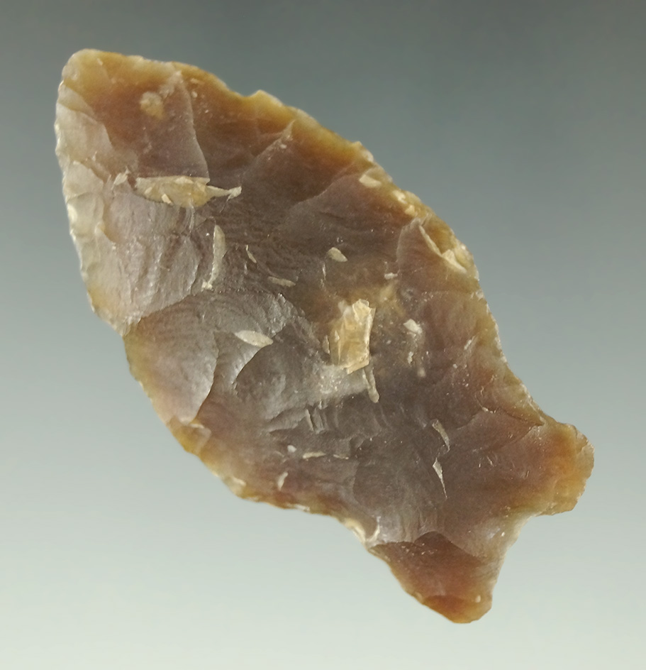 2" Hanna made from Knife River Flint found in the Dakotas.