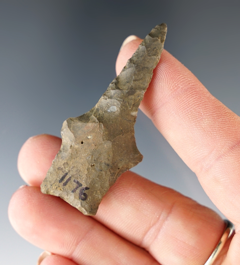 Nicely styled 2 1/8" stemmed Drill found in Tennessee.