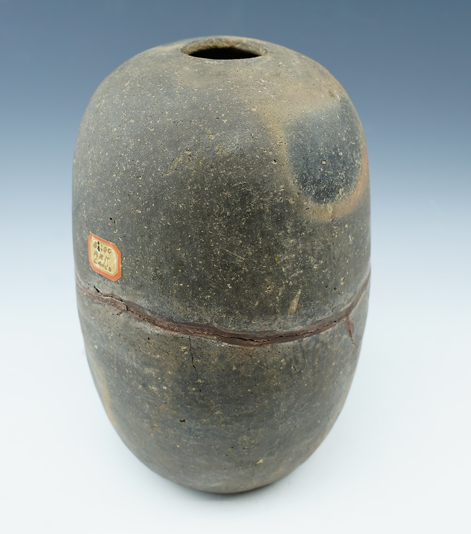 8 1/4" tall Caddo seed jar found in Arkansas with a couple restored breaks.