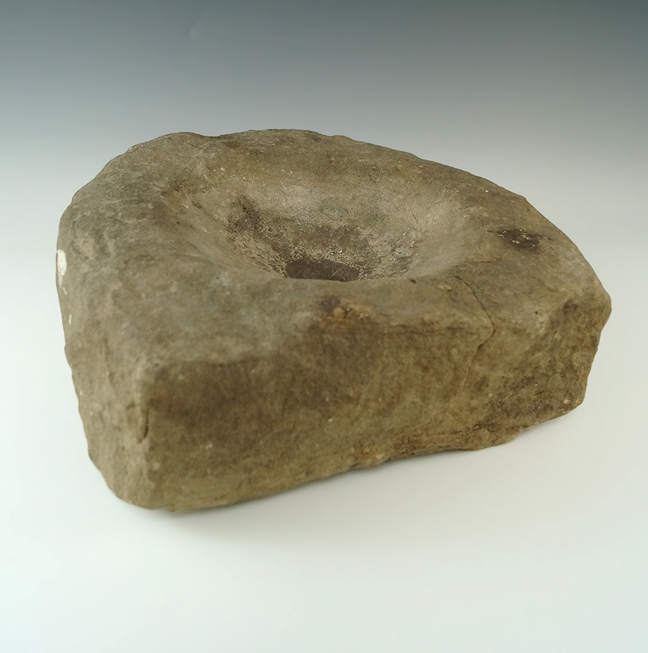 Large 10" wide stone mortar found in Ohio.