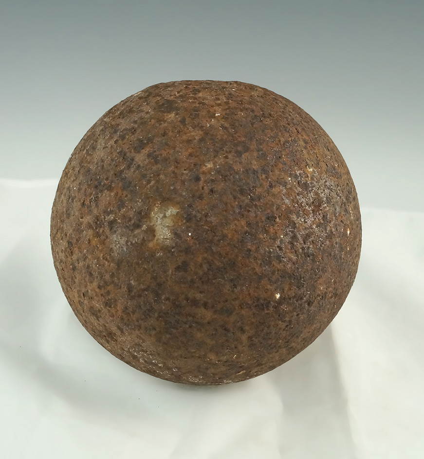 4 and 3/4" diameter 16 pound cannonball found off the keys, Florida.