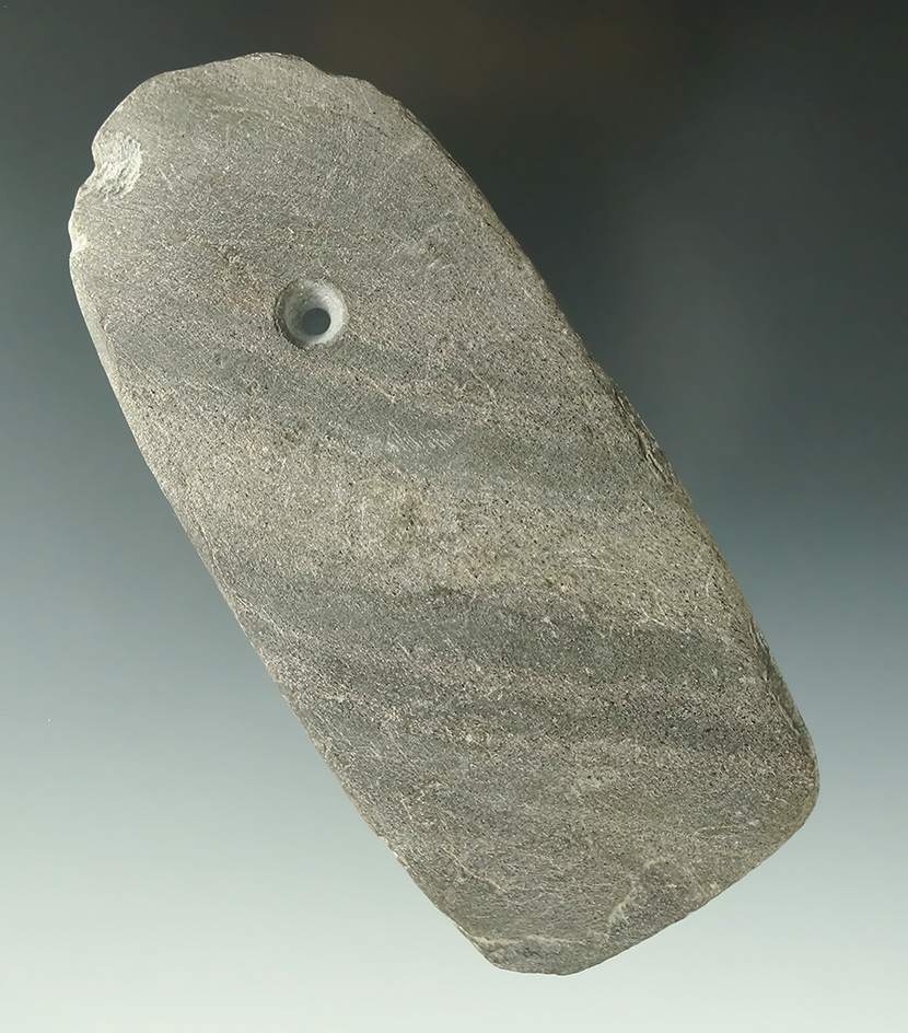 4 7/8" Slate Pendant found in New Jersey.