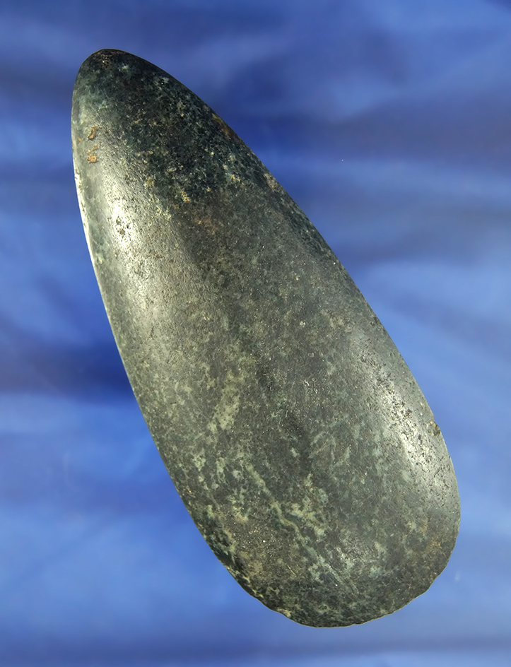 Excellent polish on this 4 3/4" pre-Columbian Hardstone Ridged Celt - Central America. Stermer COA.