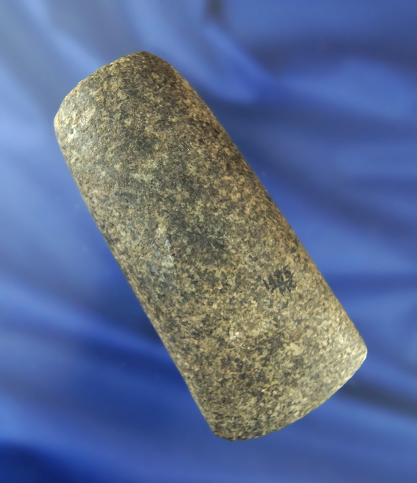 3 7/8" rare style flared bit Celt that is highly polished from attractive Hardstone, Steuben Co.,  I