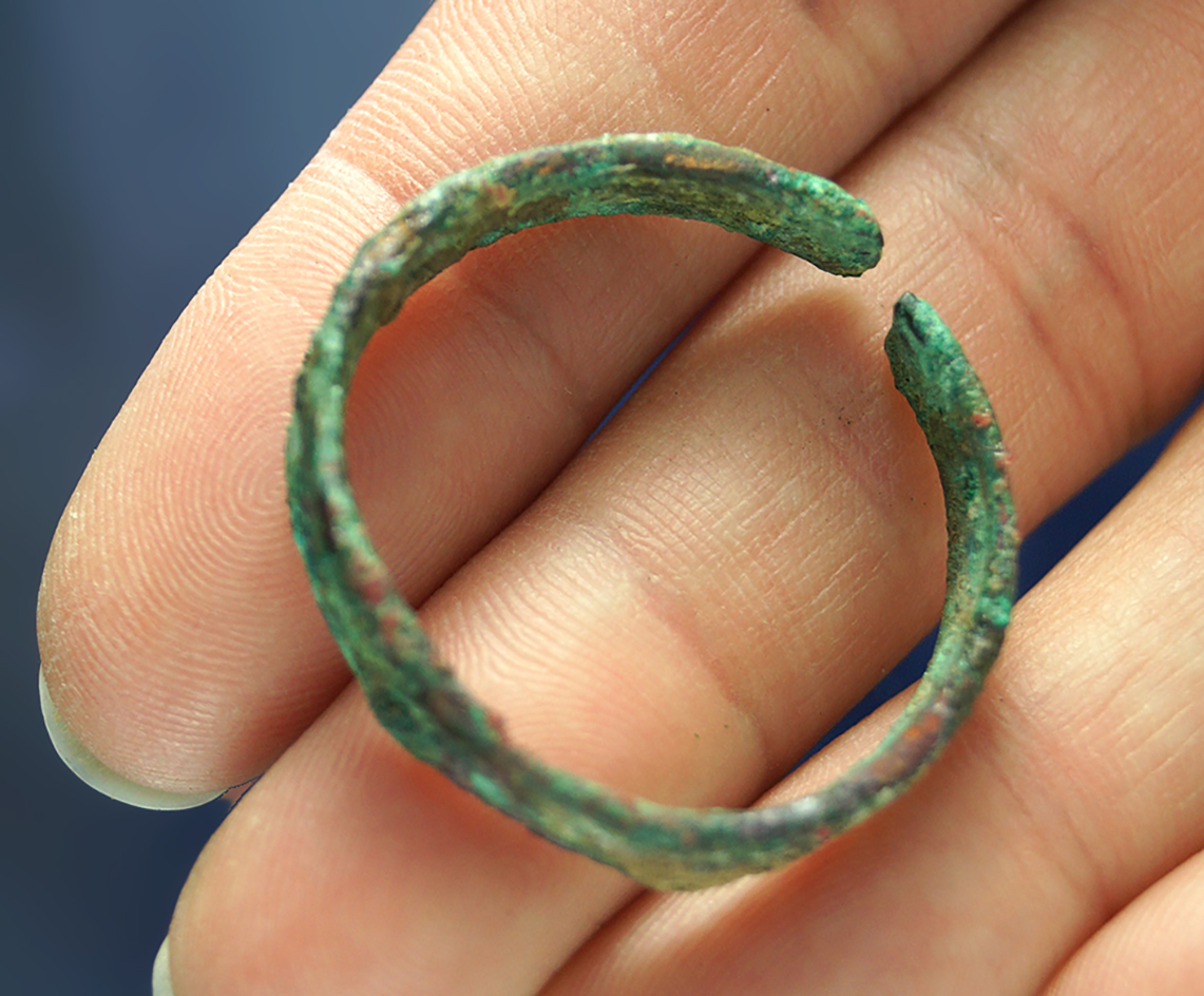 1 1/4" Copper Bracelet found in Brown Co., Wisconsin, comes with a Motley COA.