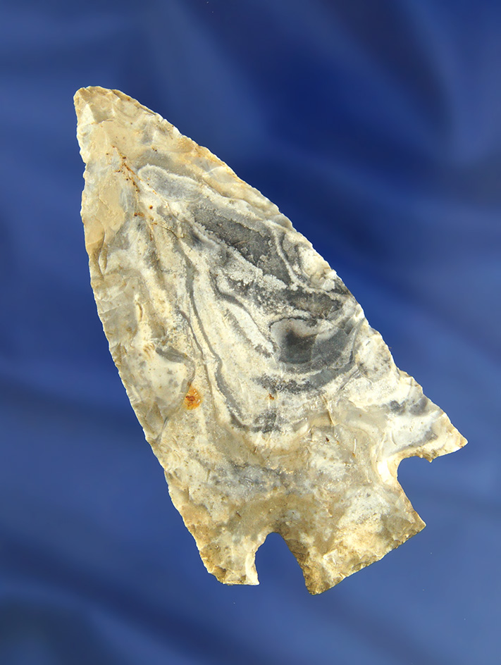3 5/8" Mozarkite Flint Archaic Knife  found in Cole Co.,  Missouri by the late William Anderson.
