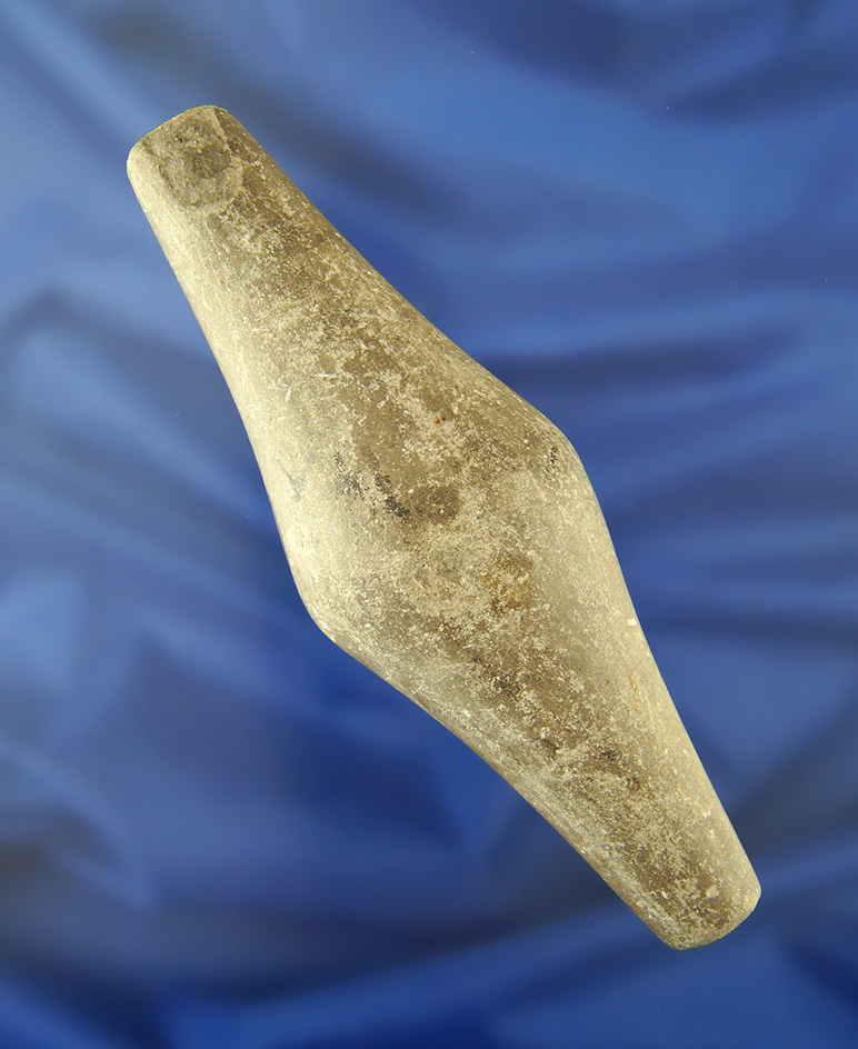 5 5/8" Expanded Center undrilled Adena Gorget - Darke Co.,  Ohio. Ex. George Heckman, Jim Hovan.