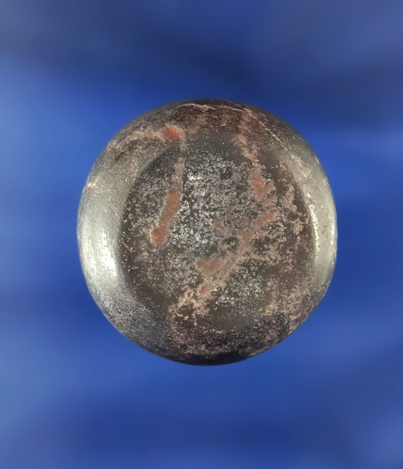 Rare! 1 3/8" highly polished Hematite Miniature Discoidal found in southern Ohio.