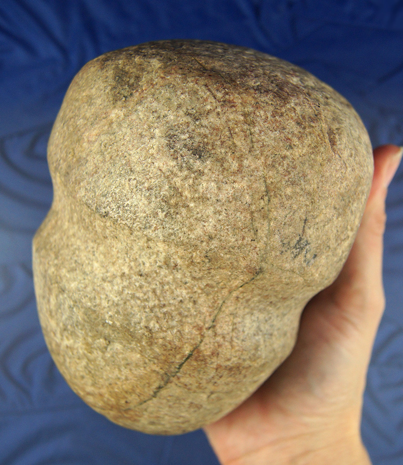 Very large 5 3/8" long 7/8 Grooved Maul that weighs 7 lbs. Found in Ohio.