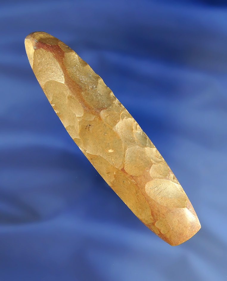 4 7/16" Flint Chisel with a highly polished bit in perfect condition - St. Francis Co.,  AR. Bennett