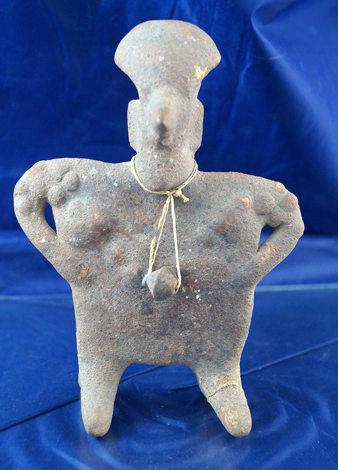 6 1/2" tall Pre Columbian Nayarit Figure that is well patinated - West Mexico.