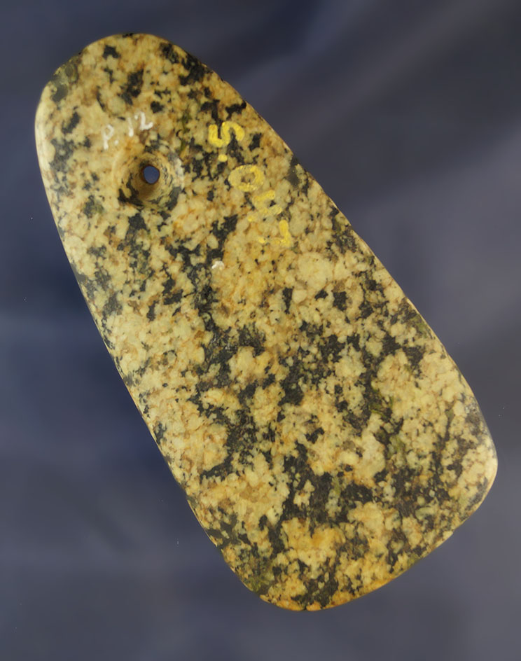 Excellent polish and nicely styled 3 1/2" Hardstone Pendant found in Auglaize Co.,  Ohio.