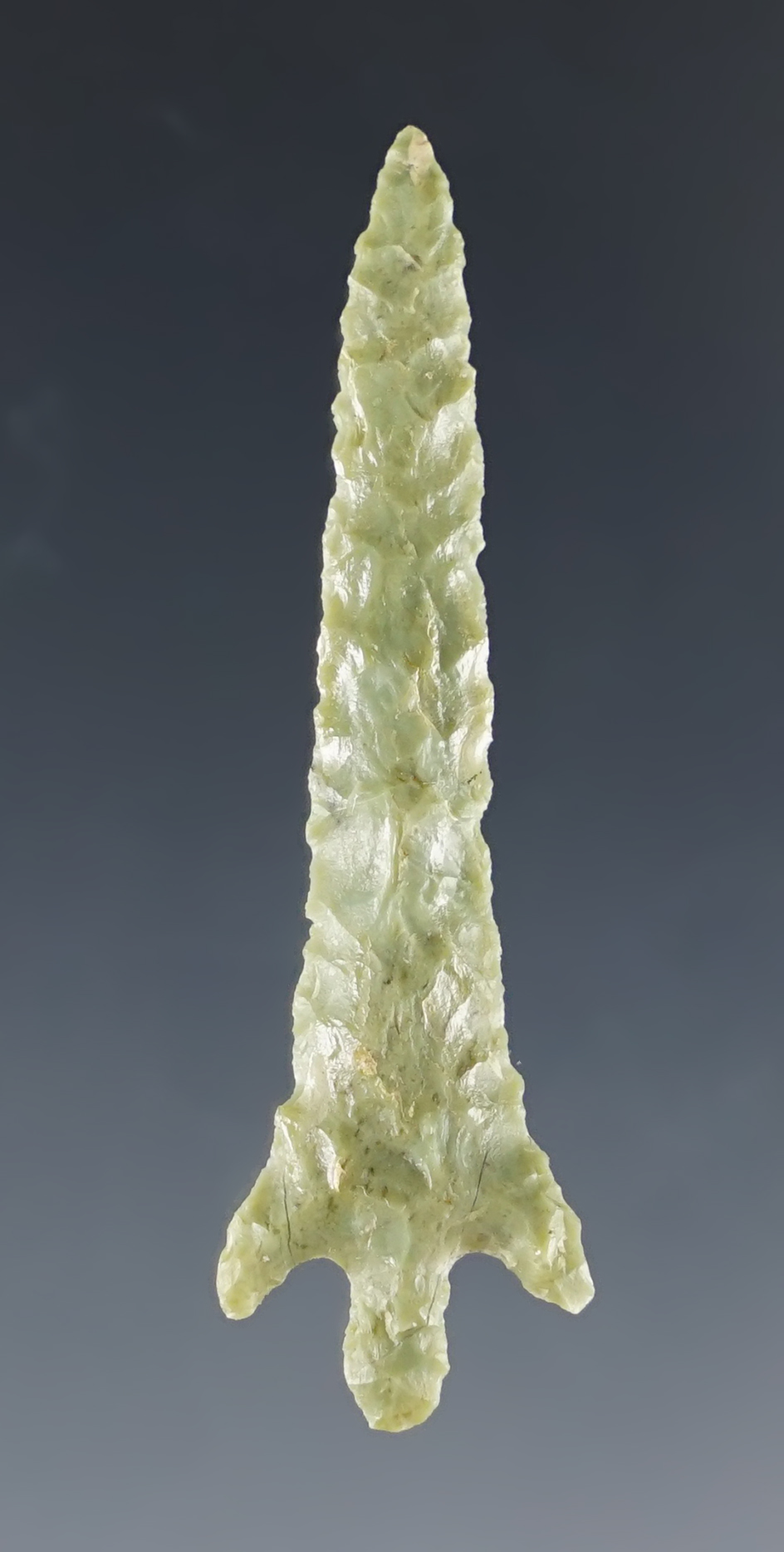 Nice! 1 3/4" Oregon Columbia Plateau - beautiful green Franciscan Chert. Ex. Gene Favell.