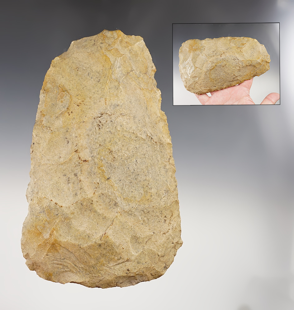 7 1/4" Flint Hoe found by J. Jones in Huntersville, Stoddard Co., Missouri.