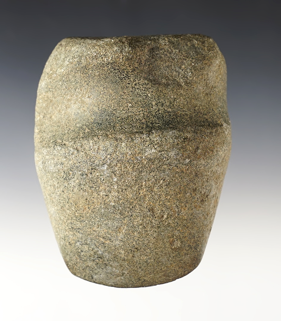 4" long 3/4 Groove Axe found in Ohio. Has great overall polish to the surface.