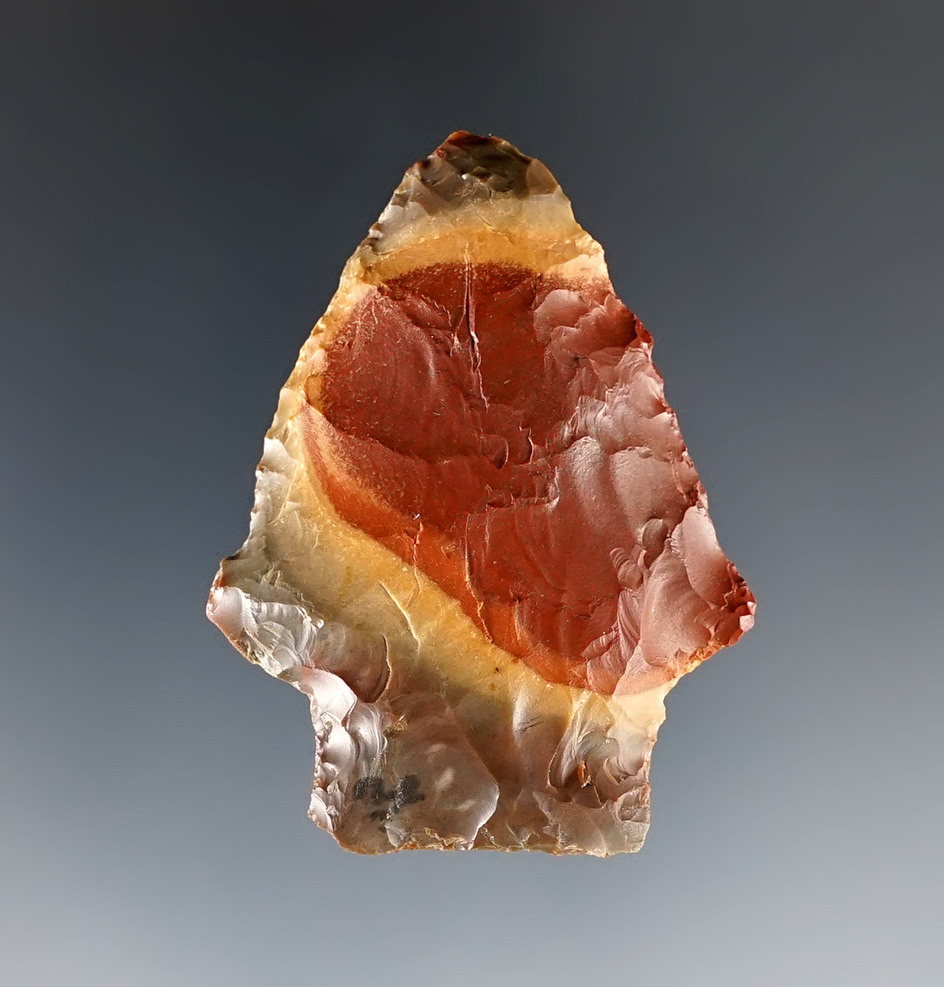 1 15/16" Archaic Stemmed Point -  Horse Creek Chert. Found in Tennessee. Ex. Jim Hawks.