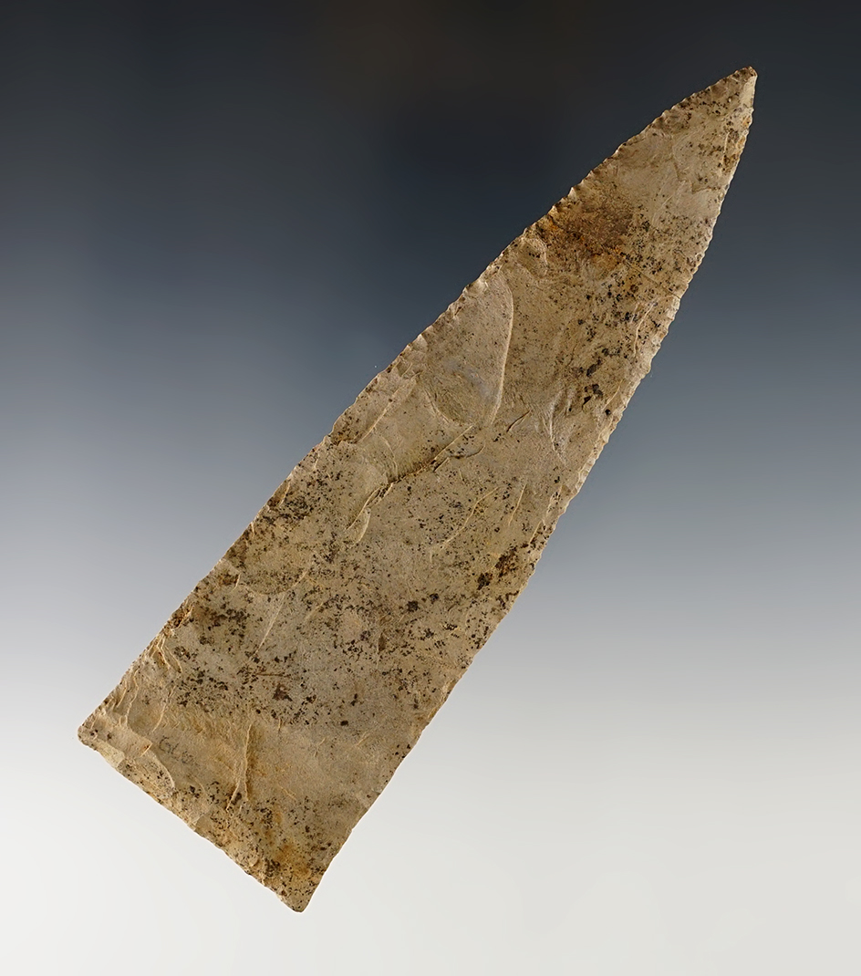 Incredibly thin! 5 3/8" Copena Blade - Kentucky/Tennessee area. Broken and glued at tip tip.