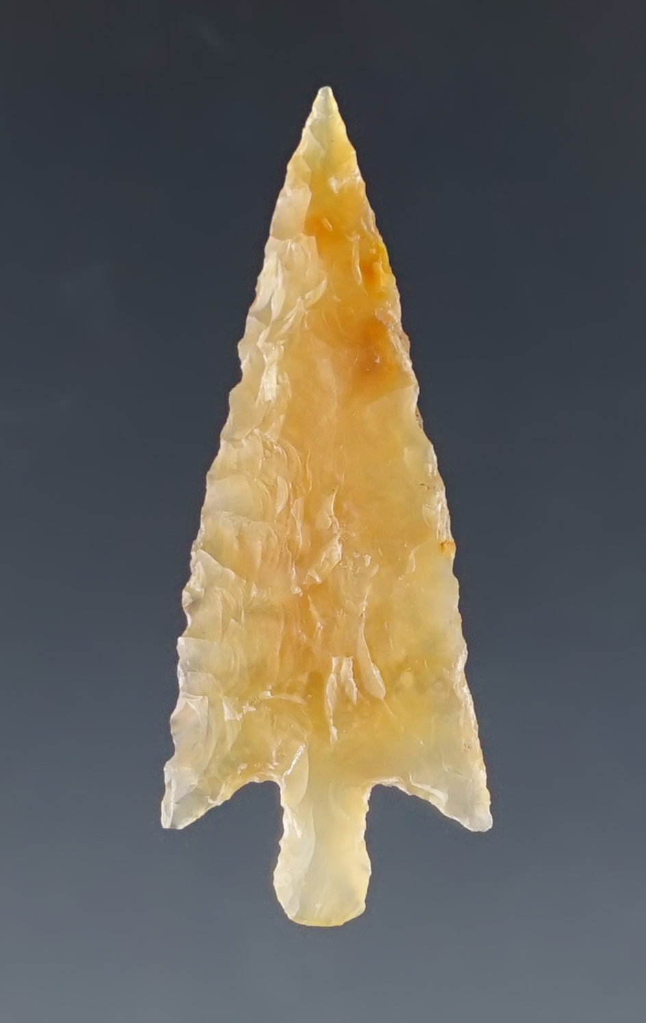 Excellent flaking on this 1 5/16" Wallula. Ex. Gene Favell Museum. Found near Columbia River.