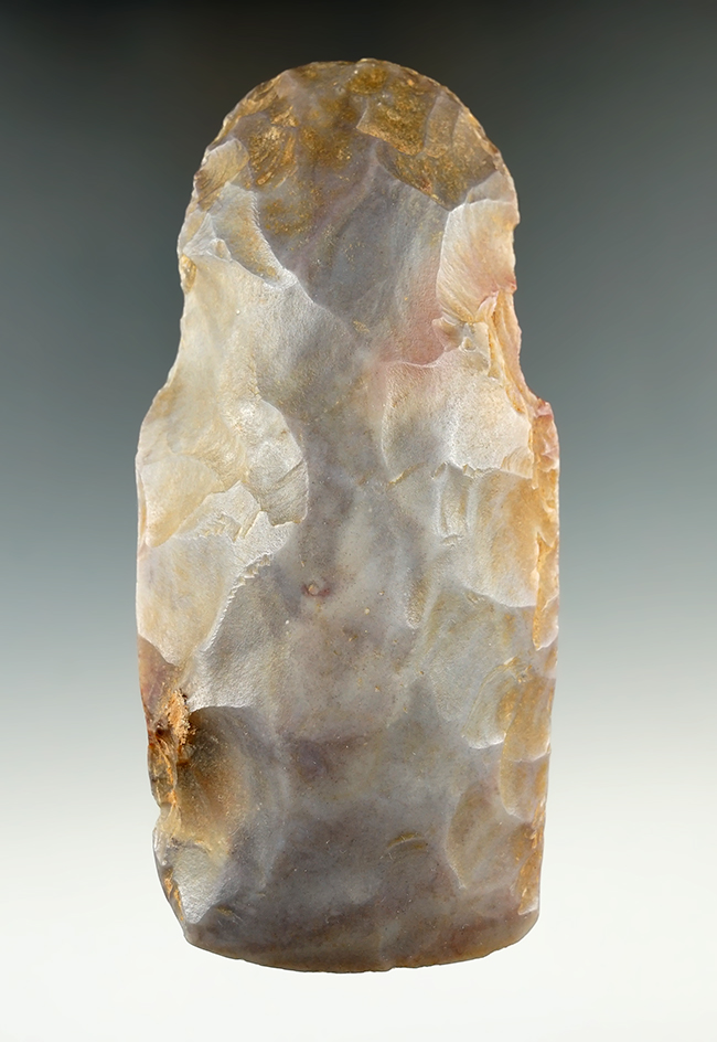 5 1/16" rare style notched Neolithic Flint Celtfrom the northern Sahara desert region, Africa.