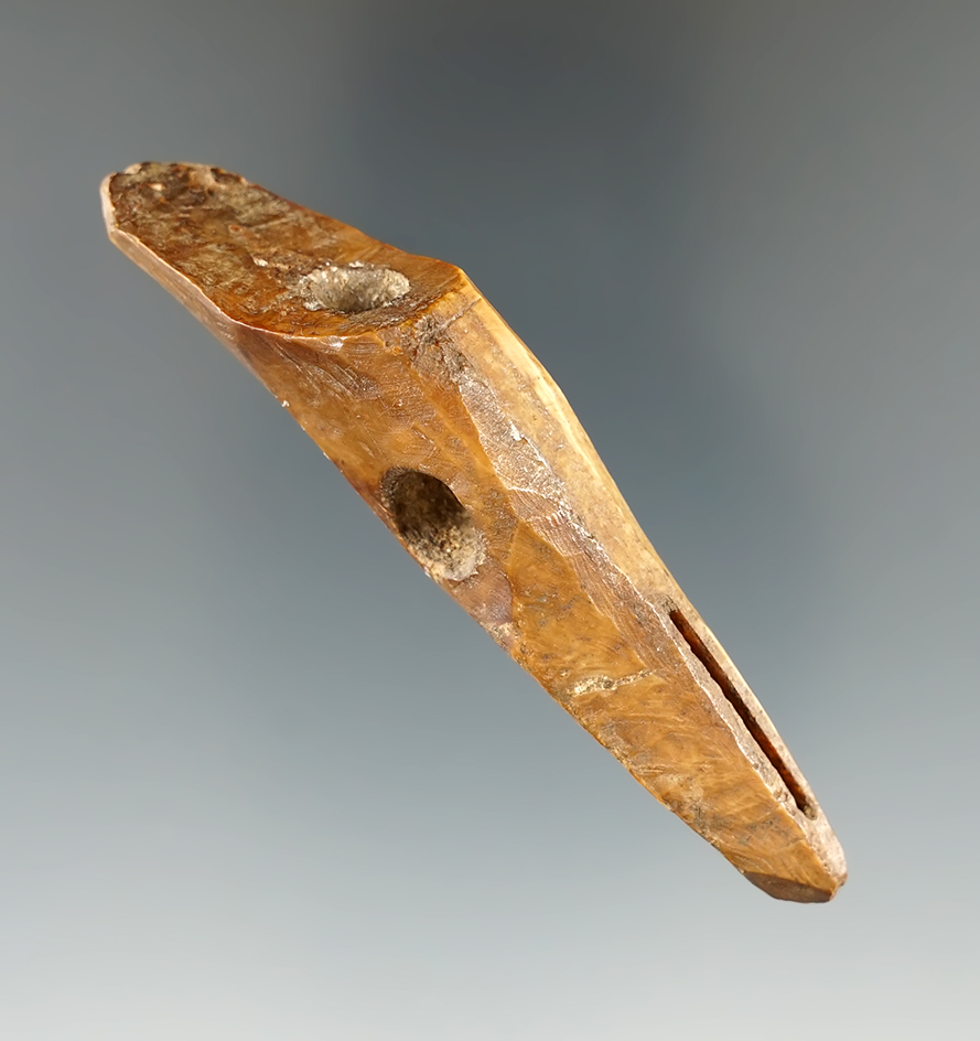 3 1/4" ivory Inuit harpoon  toggle found in Alaska.
