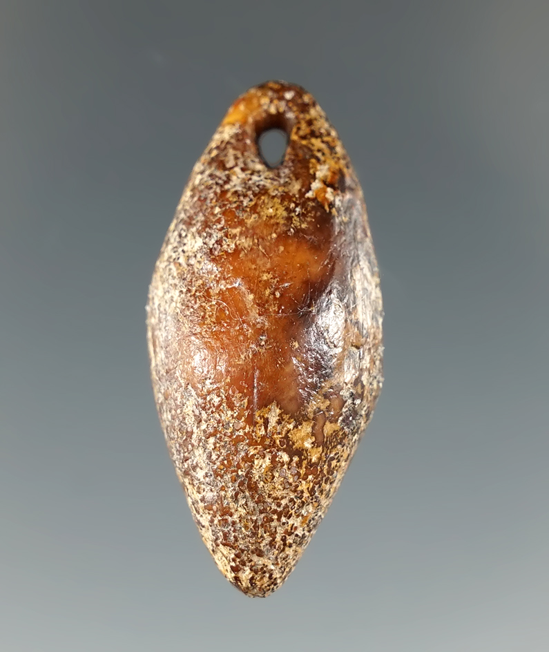 1 5/8"Inuit drilled ivory weight  found in Alaska.