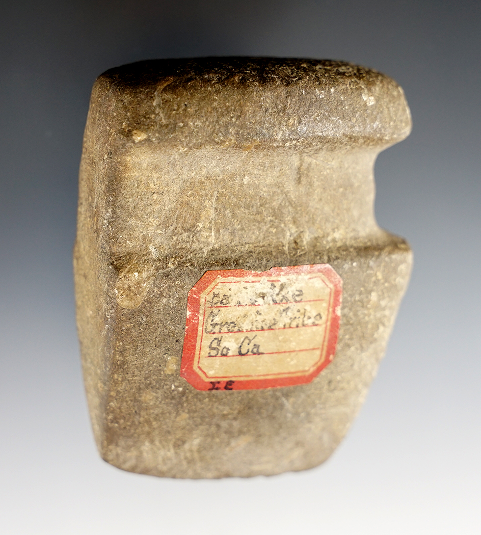 Well defined 3 1/4" long 3/4 Grooved Axe found in South Carolina.