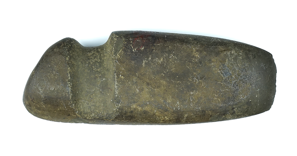 Large! 10 7/8" Long 3/4 Grooved Stone Axe in very good condition found in Maryland.