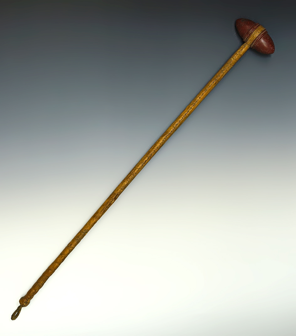 Exceptional! 29" Long Plains style Club from the late 1800s in exceptional condition.