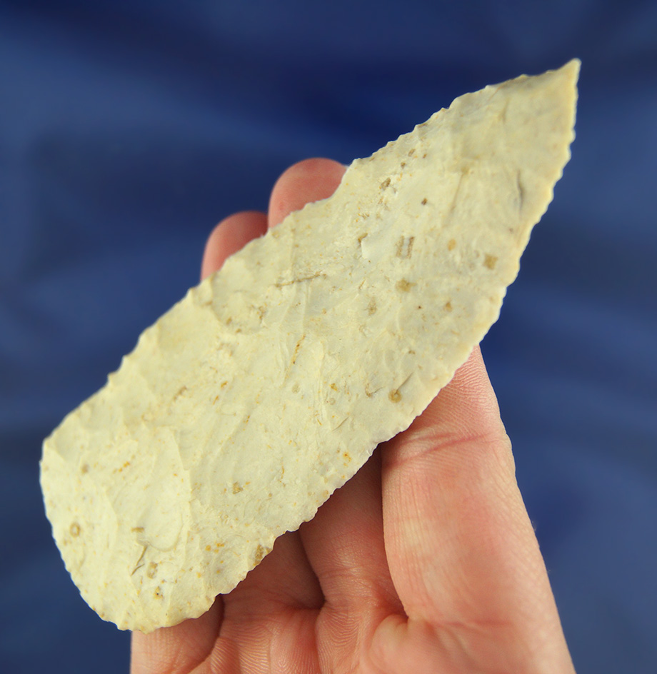 Thin and nicely flaked 4 3/16" Stanfield Knife found in Cass Co.,  Missouri.