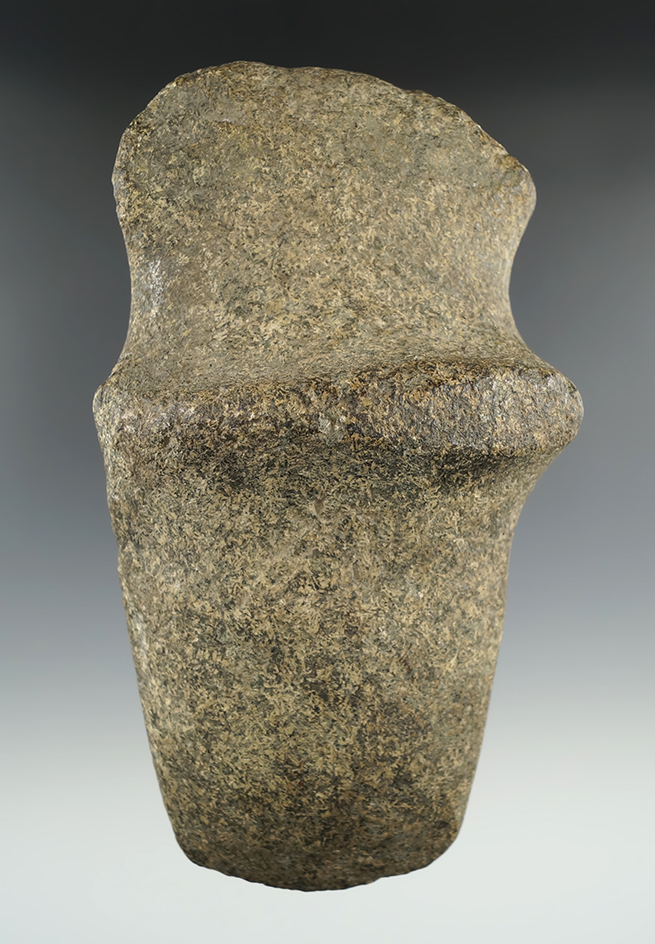 6" long 3/4 grooved Raised Ridge Axe with an anciently salvaged poll end - Branch Co., Michigan.