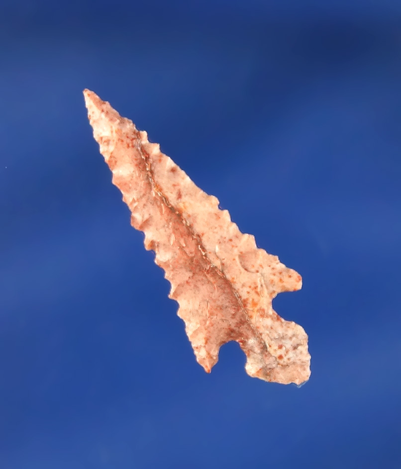 Classic style 1 1/16" Klickitat Dagger made from attractive pink material  Columbia River, WA