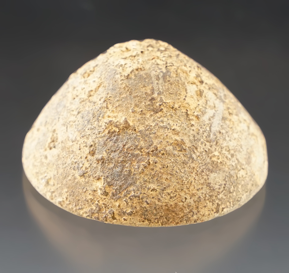 1 3/4" Cone found in a midden at the Cash Bend site near the Buffalo River, Searcy Co., Arkansas