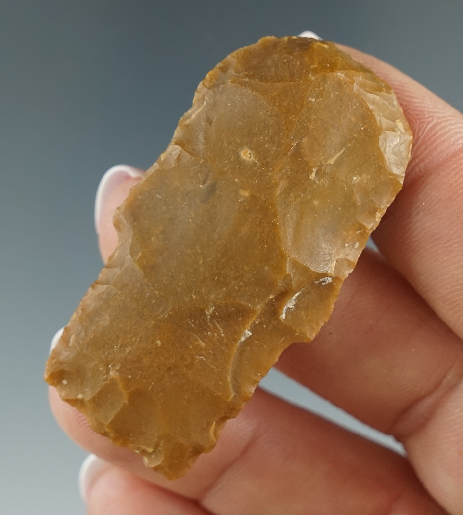 1 7/8" Scottsbluff which was salvaged into a hafted scraper found Washington by Robert E. Stewart