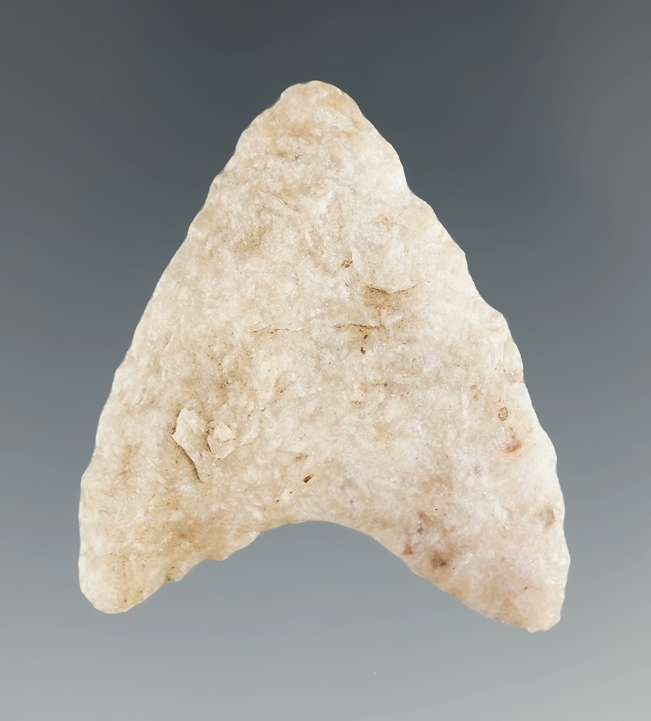 Pictured! 1 3/4" Triangular Knife - nicely ground lower edges and incurvation. Eastern South Dakota.