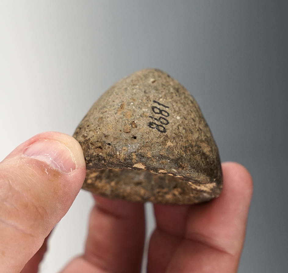 1 5/8" tall cone with a deeply scooped bottom found in the Eastern U.S.