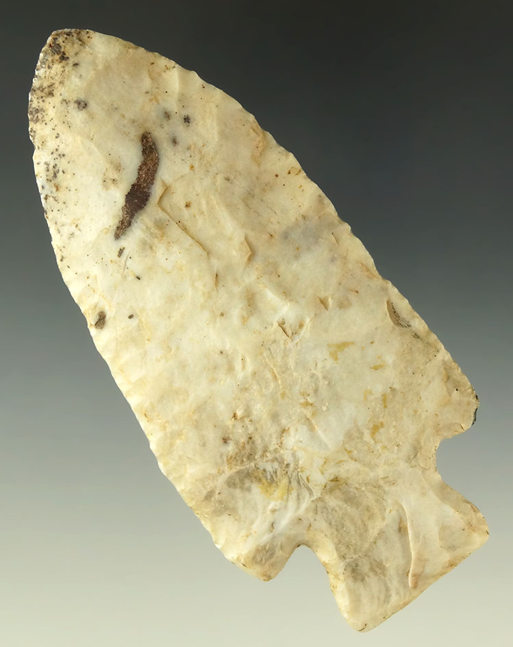 4 1/8" Archaic Knife found in Madison County Illinois. Ex. Len Weidner collection.