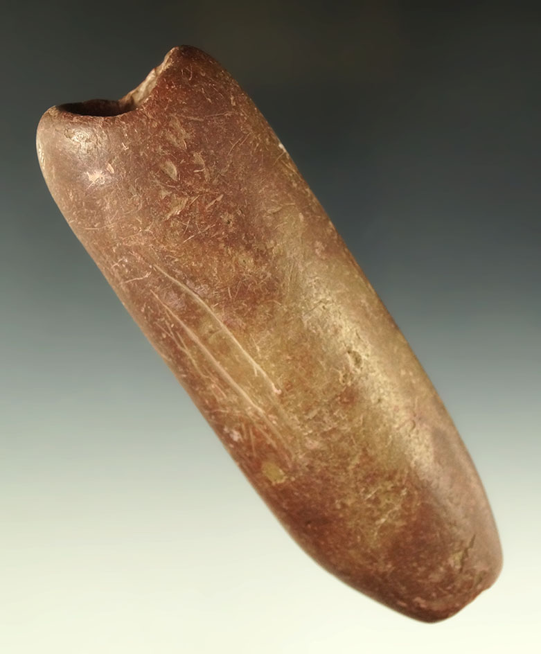 Very unique 4 7/8" Pipestone Tube Pipe found in Minnesota that is very heavily patinated.