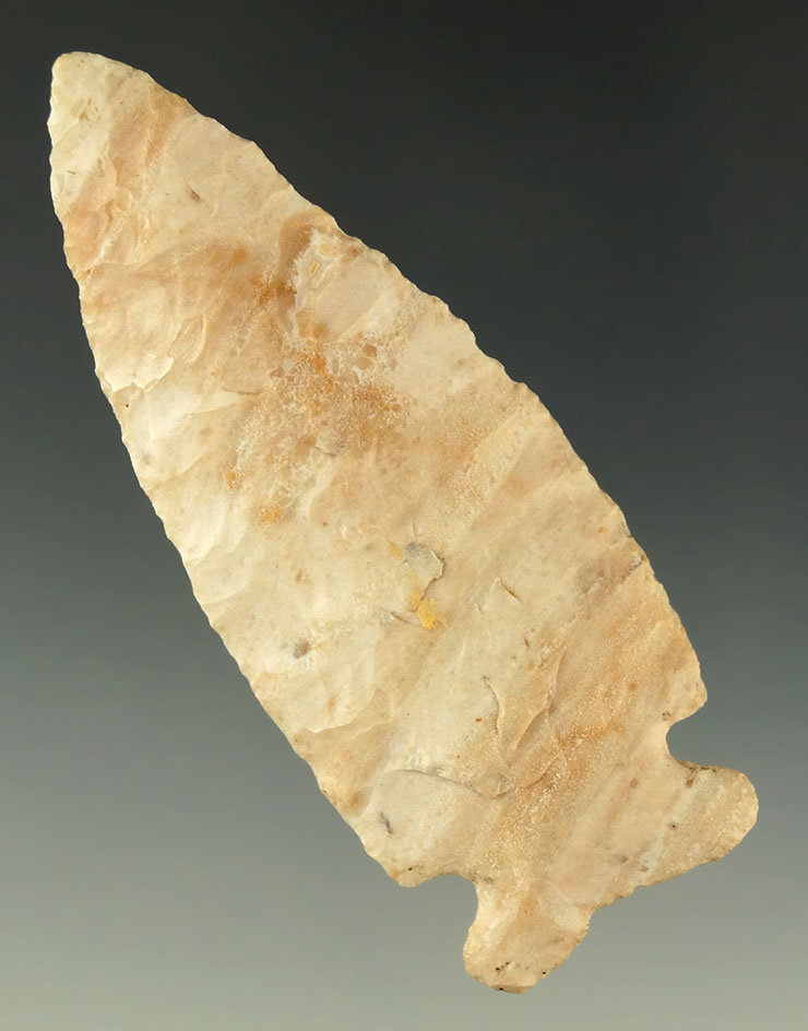 3 3/16" nicely flaked Oceola - Illinois area from the Charlie Shewey collection. COA. Ex. Museum.