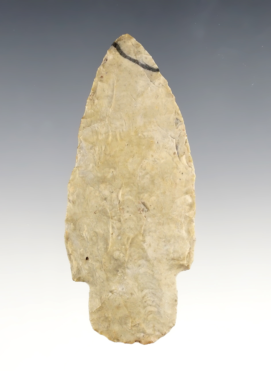 Well made 3 5/16" Adena Point found in Branch Co., Michigan.