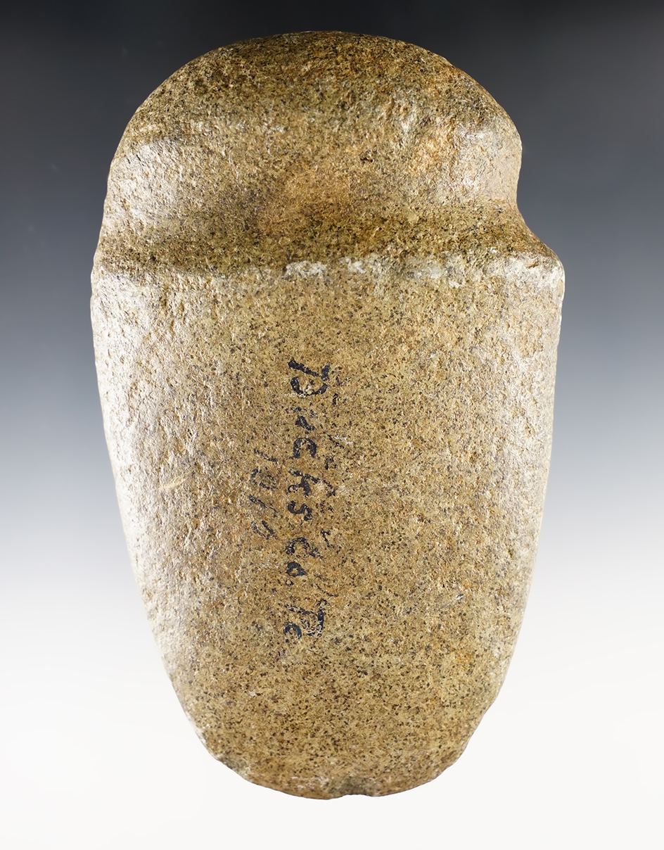  6 1/16" long 3/4 Groove Axe with good overall polish to the surface. Bucks Co., Pennsylvania.