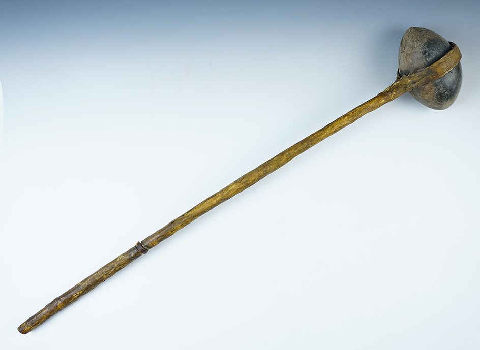 Circa 1800's Head-Knocker Club with a large 5" Club Head, overall length is 27 3/4". 
