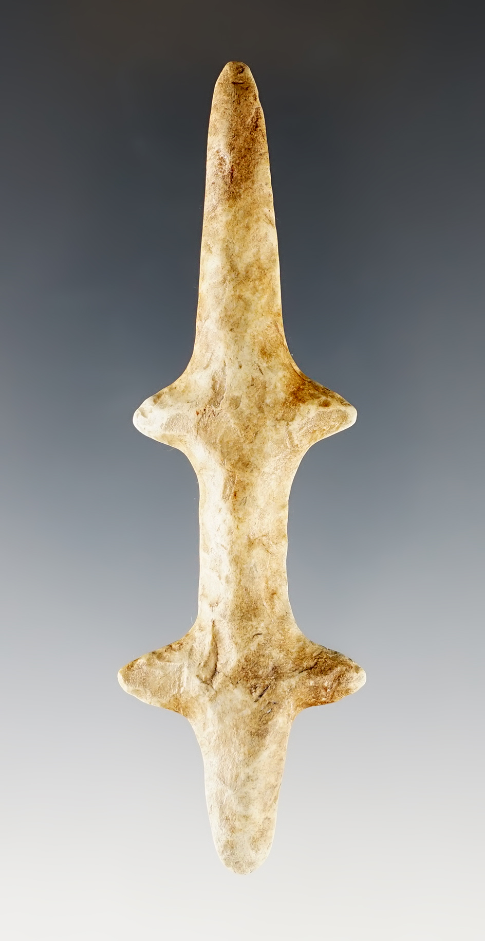 Rare! 3 13/16" Lizard Effigy found in Saline Co., Missouri. Ex. Clem Caldwell. Davis COA G-10 COA. 