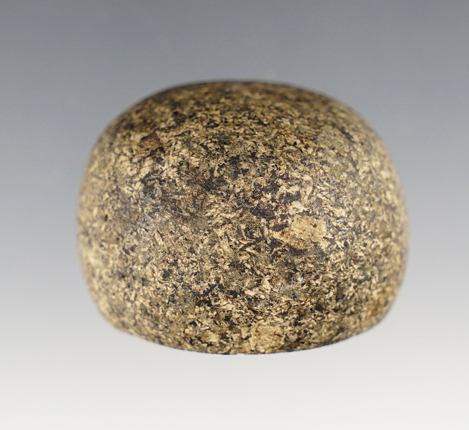 1 3/4" well styled Hardstone Cone with nice mineral deposits on surface, found in Ohio.